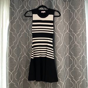 PARKER Penny Striped Knit Sleeveless Dress